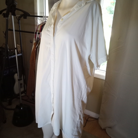 OAK + FORT White Casual Button Down Shirt - Picture 1 of 3